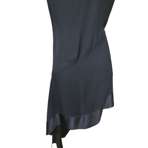 HARARI Black 100% Silk Asymmetrical Dress - Picture 8 of 8